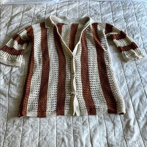 Solitaire Crochet Striped Top